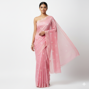 Elegant Organza Floral Saree for Festive Wear