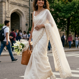Saytha Ivory Dream Silk Organza Saree