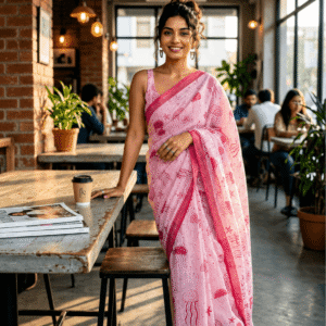 Saytha Adorable Jellyfish Print Cotton Saree