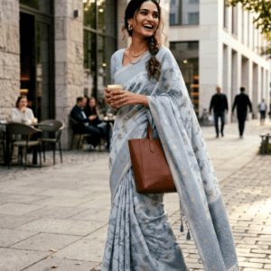 Saytha Stunning Floral Linen Saree for Women