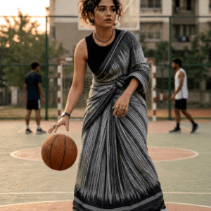 Saytha Stunning Striped Cotton Saree for Women