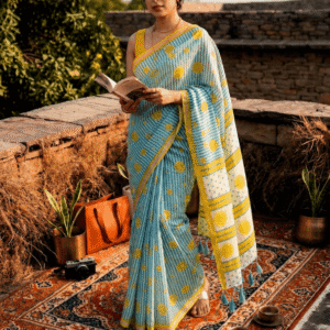 Saytha Nimbu Drop Cotton Slub Saree