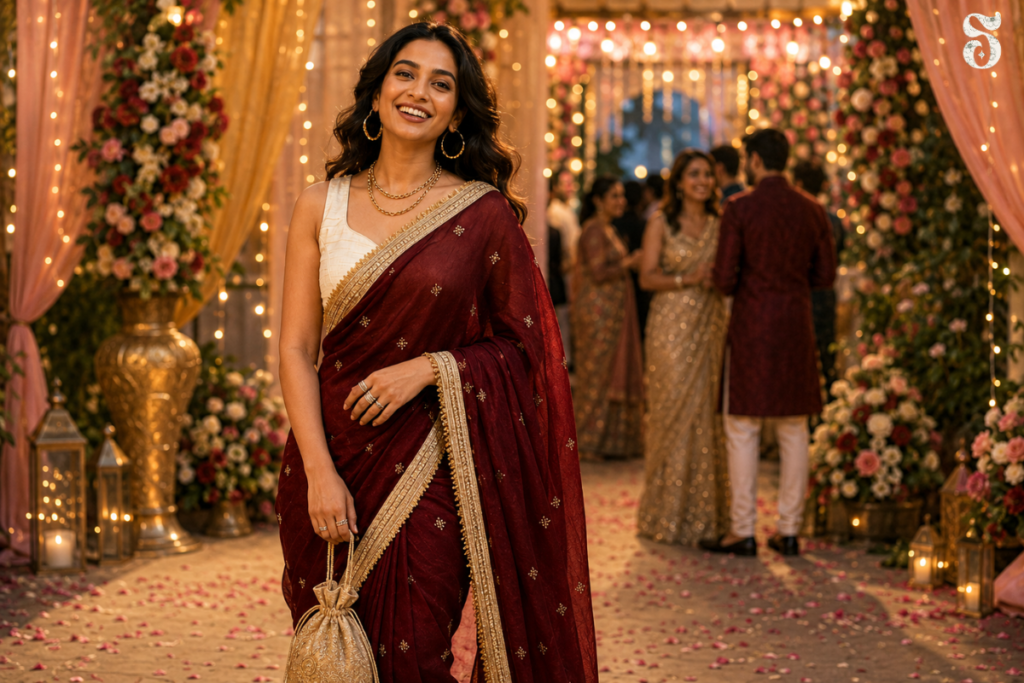 wedding guest saree guide for every function