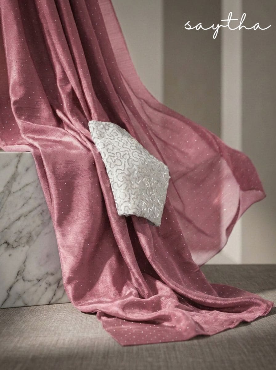 Saytha Party Wear Zircon Saree