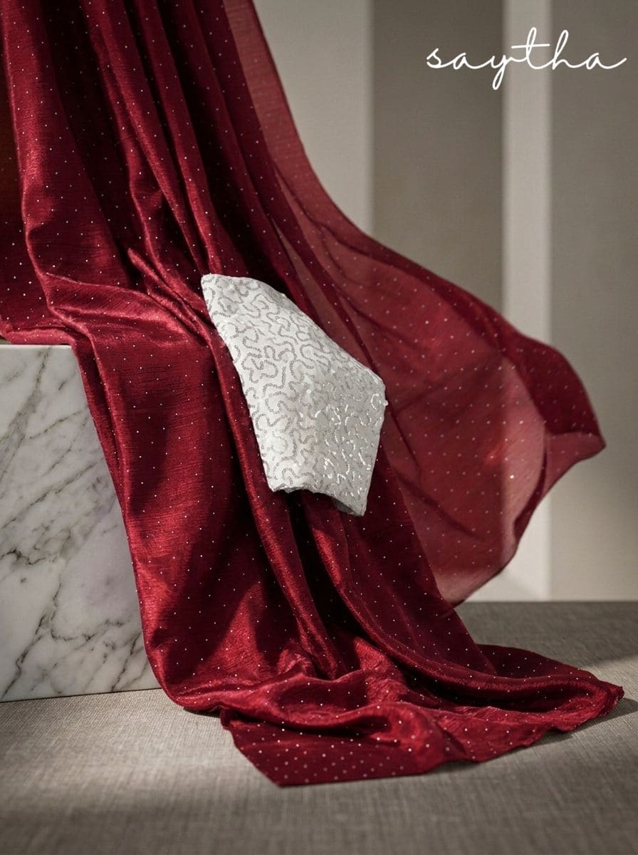 Saytha Party Wear Zircon Saree